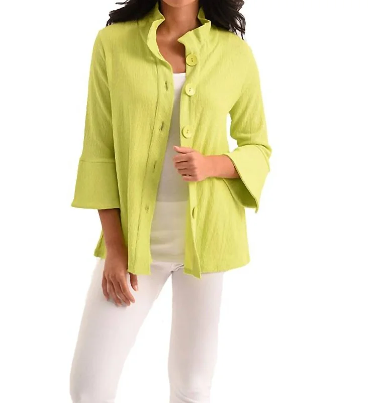 Elegant Slim Skirt Elegant Slim Skirt Kara 3/4 Jacket In Lime