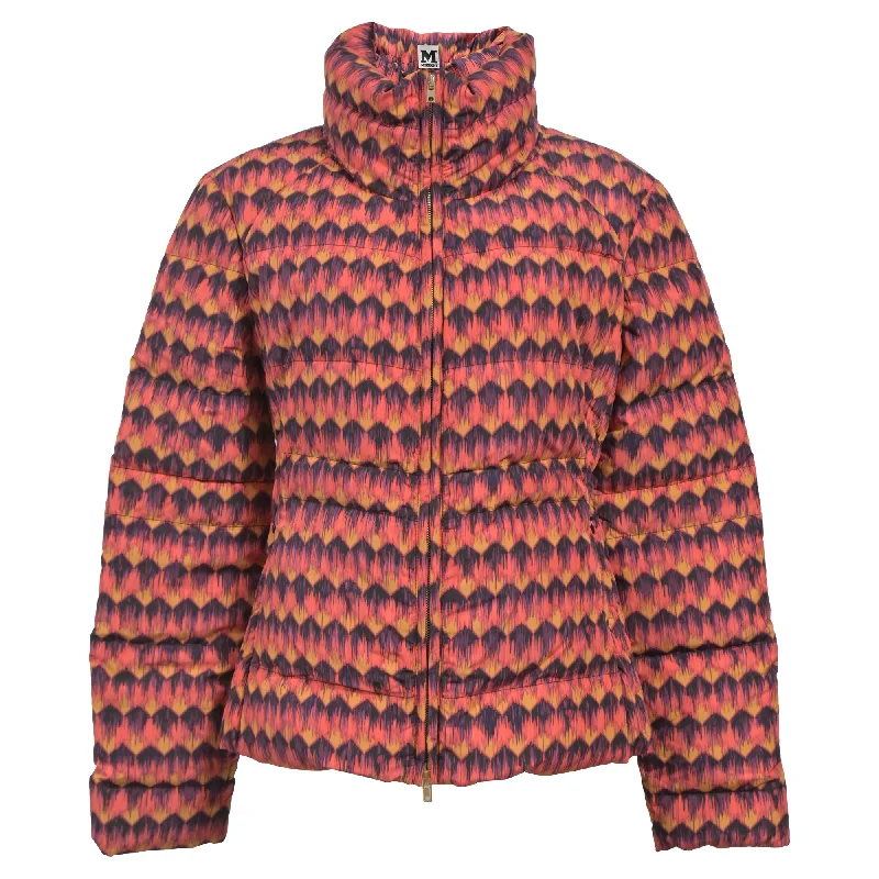 Casual And Relaxed Style Casual And Relaxed Style M Missoni Printed Down Jacket in Multicolor Polyester Casual And Relaxed Style Casual And Relaxed Style M Missoni Printed Down Jacket in Multicolor Polyester