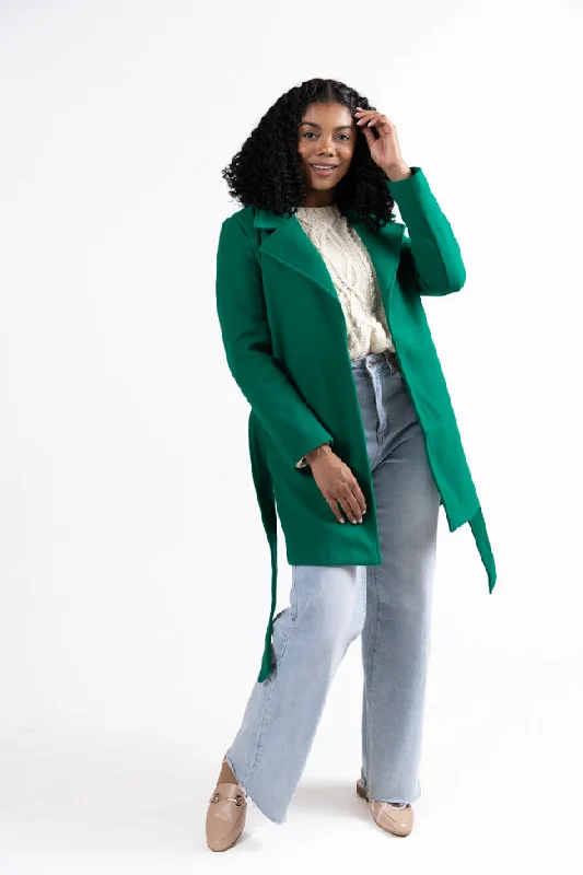 Comfortable Outfits Comfortable Outfits Mistletoe Moment Green Coat