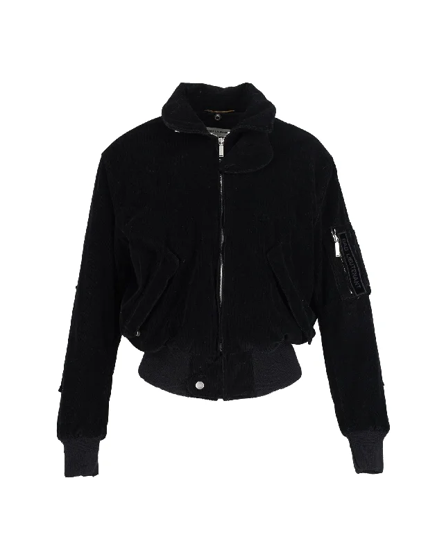 Comfortable Outfits Comfortable Outfits Saint Laurent Corduroy Bad Lieutenant Bomber Jacket in Black Cotton Comfortable Outfits Comfortable Outfits Saint Laurent Corduroy Bad Lieutenant Bomber Jacket in Black Cotton