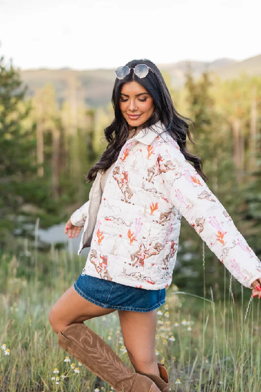 Elegant High Waist Style Elegant High Waist Style Vail Valley In My First Rodeo Puffer Jacket 