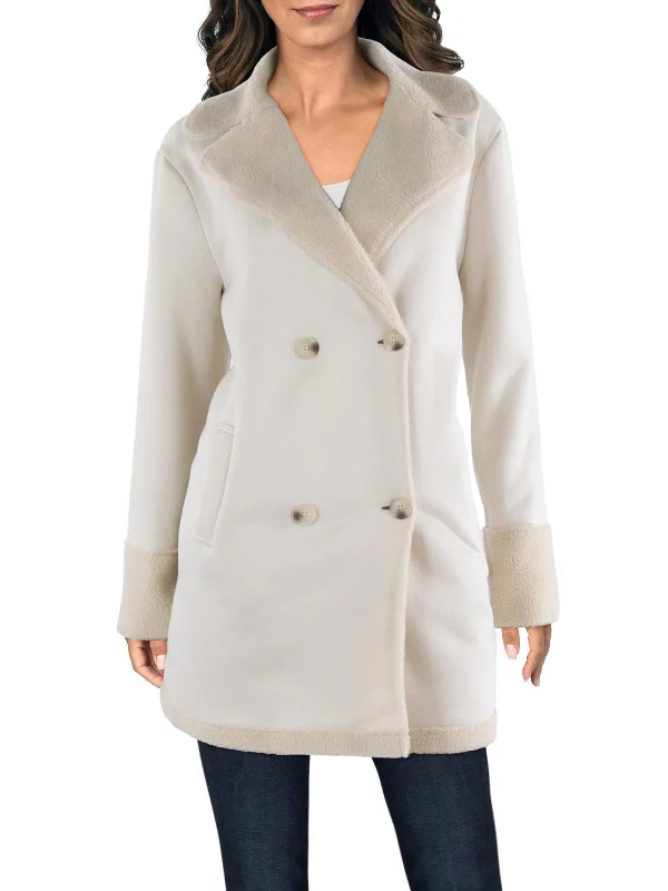 Elegant Slim Skirt Elegant Slim Skirt Womens Faux Shearling Lined Midi Overcoat