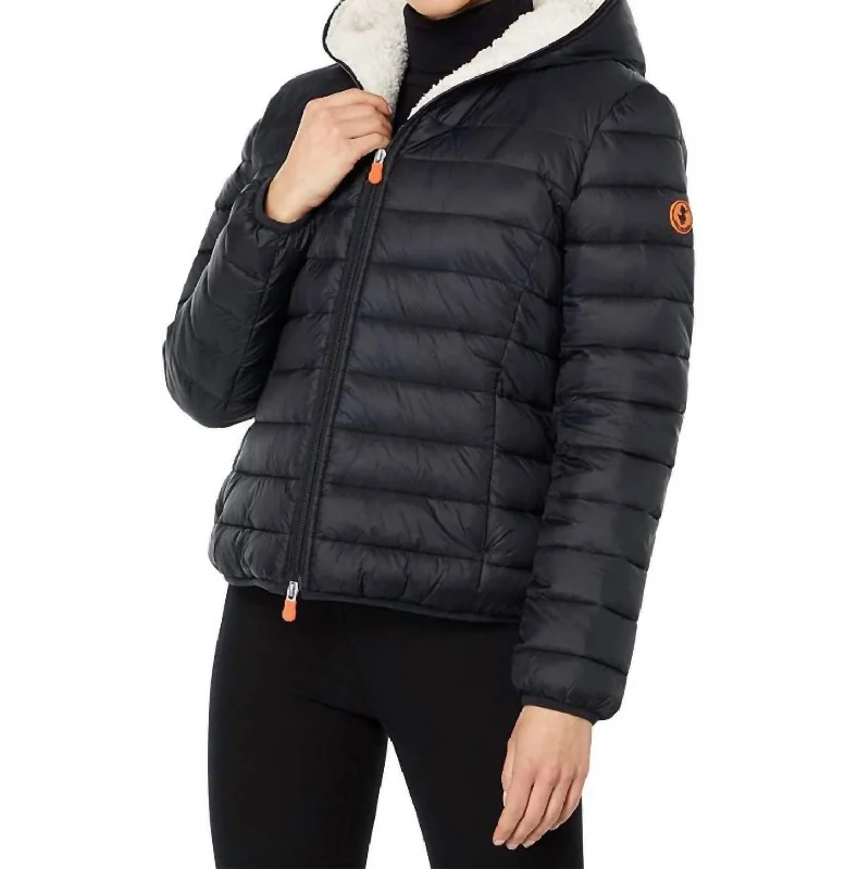 Simple Casual Wear Simple Casual Wear Women's Gwen Hooded Coat Jacket In Black
