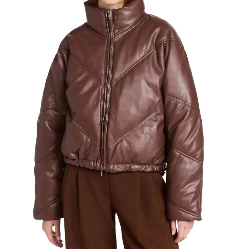 Personalized Design Jacket Personalized Design Jacket Women's Morrison Puffer Coat Jacket In Brown Personalized Design Jacket Personalized Design Jacket Women's Morrison Puffer Coat Jacket In Brown
