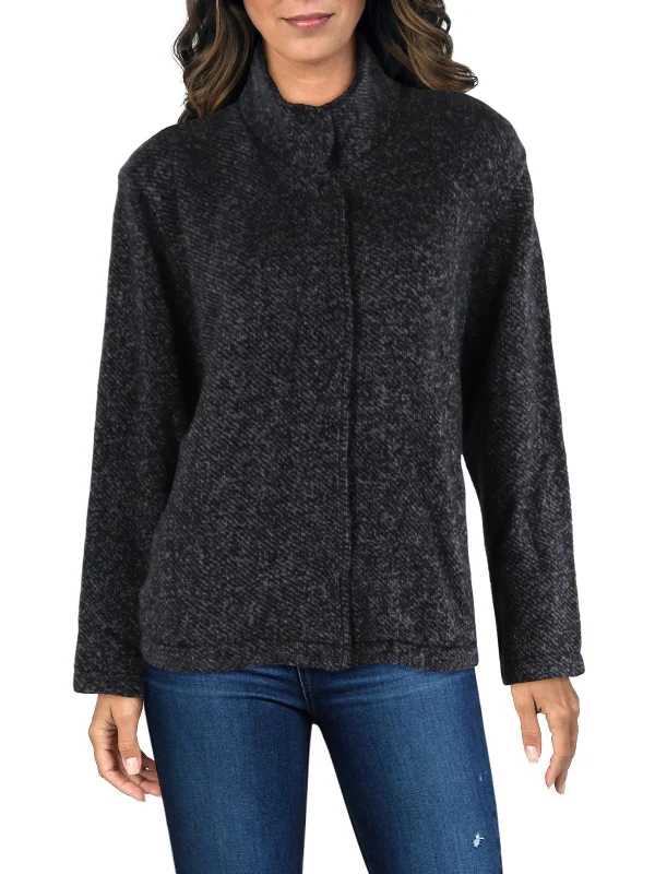 Bold Luxe Style Bold Luxe Style Womens Tweed Stand Shirt Jacket