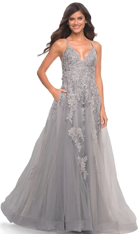 Chic Street Look Trends Chic Street Look Trends La Femme 30810 - Lace Applique A-Line Gown Chic Street Look Trends Chic Street Look Trends La Femme 30810 - Lace Applique A-Line Gown