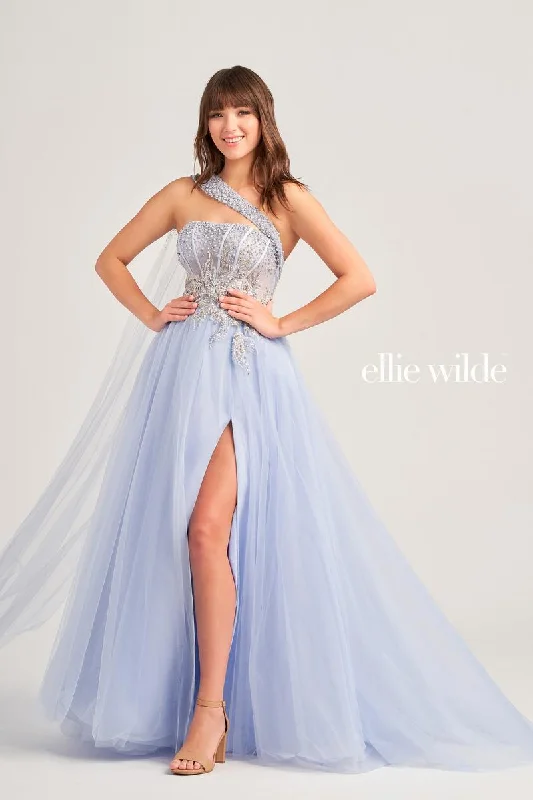 Casual Matching Style Casual Matching Style Ellie Wilde One Shoulder Ball Gown EW35090 Casual Matching Style Casual Matching Style Ellie Wilde One Shoulder Ball Gown EW35090