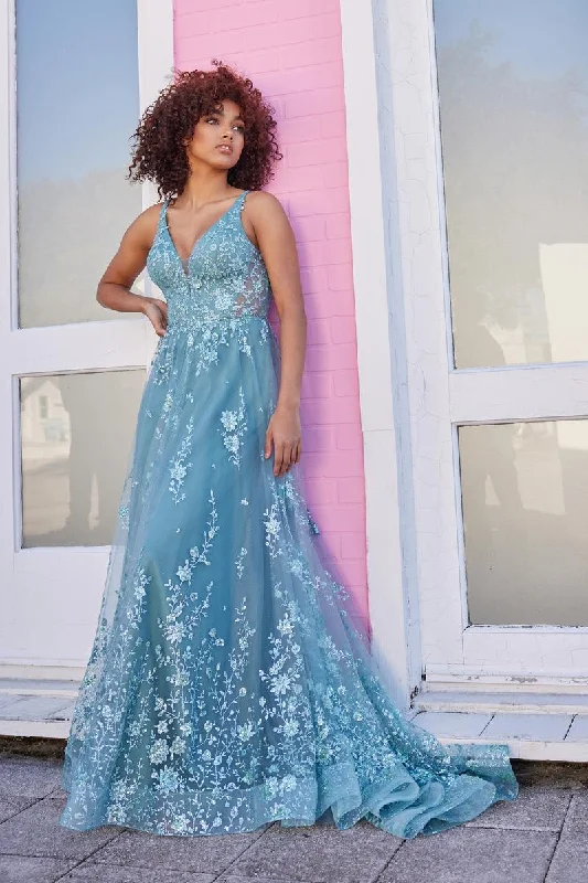 Simple And Comfortable Style Simple And Comfortable Style Ellie Wilde A-Line Plunging V-Neck Prom Dress EW35105 Simple And Comfortable Style Simple And Comfortable Style Ellie Wilde A-Line Plunging V-Neck Prom Dress EW35105