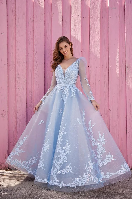Casual Shopping Casual Shopping Ellie Wilde Long Sleeve Ball Gown EW35106