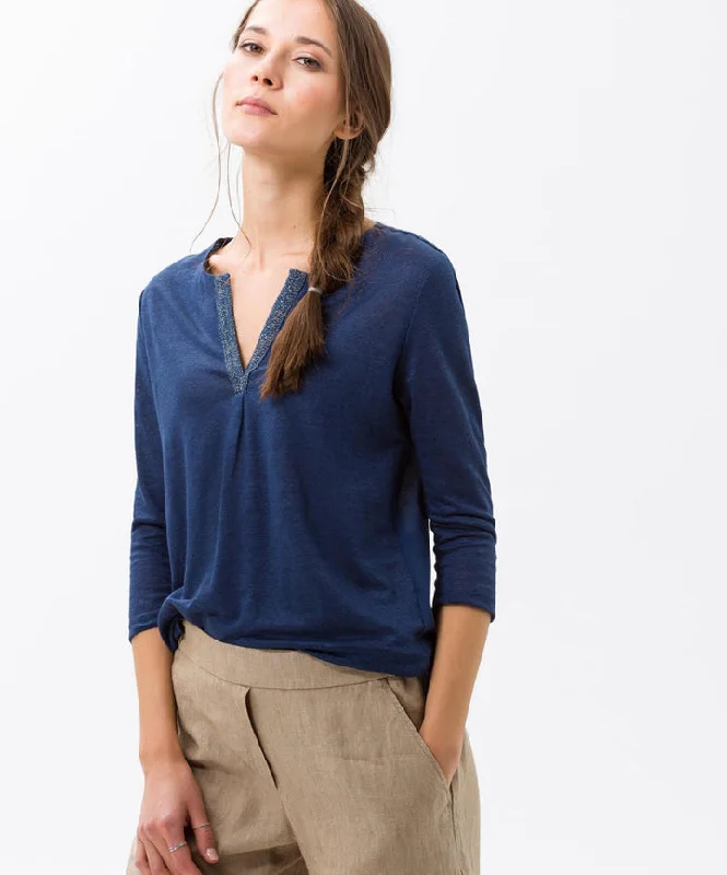Casual Comfort Casual Comfort Carol Linen 3/4 Sleeve Shirt 327207