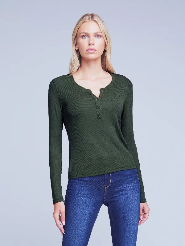 Personalized Design Jacket Personalized Design Jacket Faith Henley Tee 5641MMS Hunter Green Personalized Design Jacket Personalized Design Jacket Faith Henley Tee 5641MMS Hunter Green