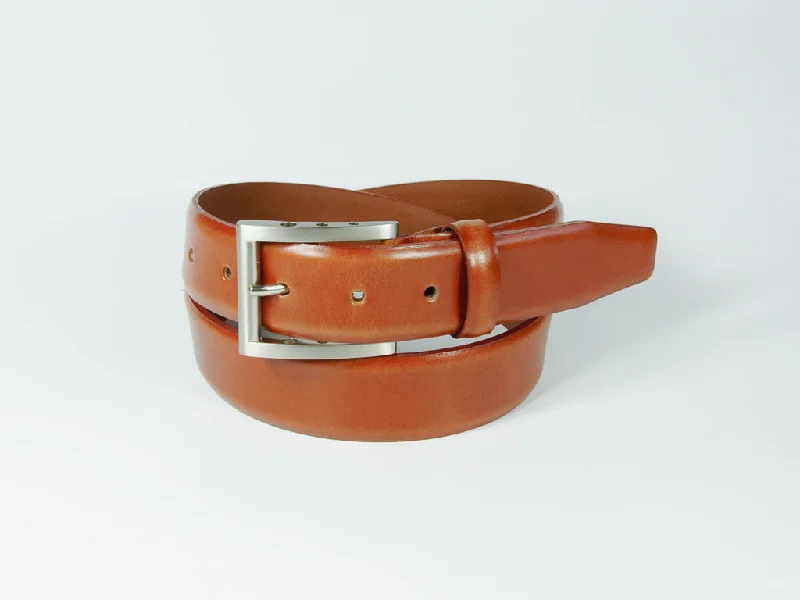 Casual Version Casual Version Leather belt with Nickle finished buckle Light Tan 6014-14 Casual Version Casual Version Leather belt with Nickle finished buckle Light Tan 6014-14