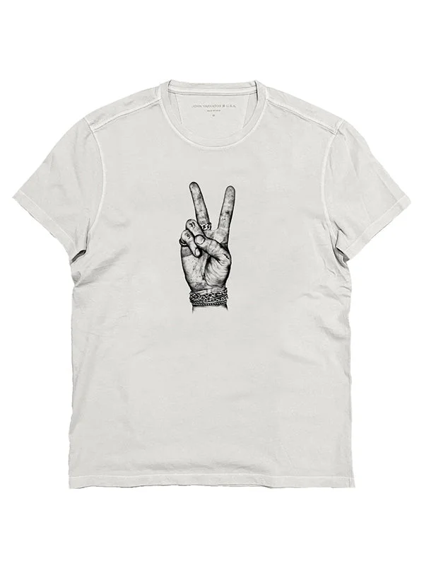 Personalized Creativity Personalized Creativity TOUGH PEACE HAND CREW NECK TEE KG5719Y1-CBH8B Personalized Creativity Personalized Creativity TOUGH PEACE HAND CREW NECK TEE KG5719Y1-CBH8B