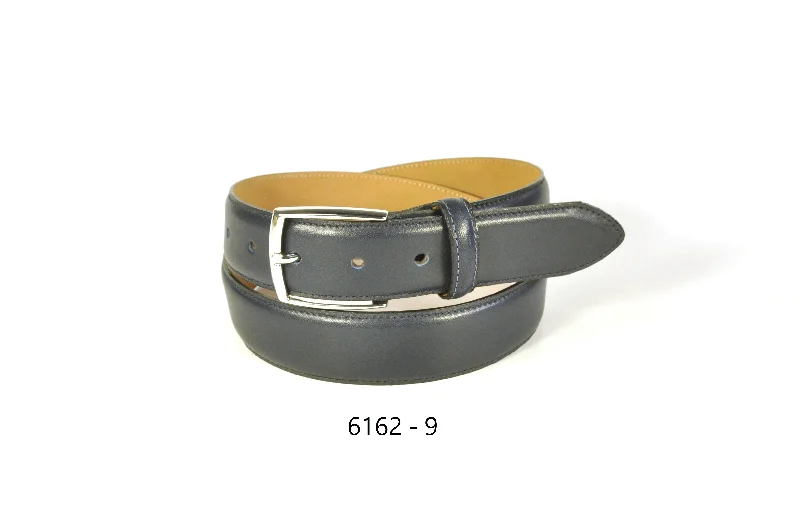 Simple Versatile Style Simple Versatile Style Leather Belt with top stitch 6162-9 Navy Simple Versatile Style Simple Versatile Style Leather Belt with top stitch 6162-9 Navy