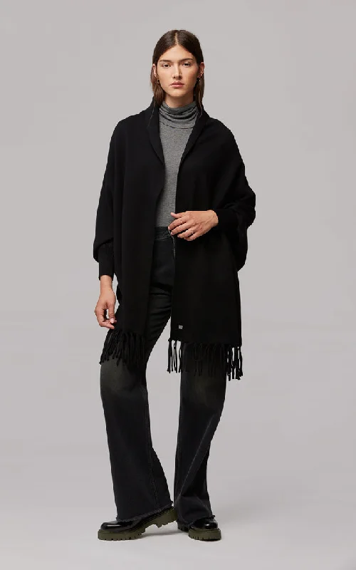 Bold Luxe Style Bold Luxe Style MIKU knitted scarfigan with fringe