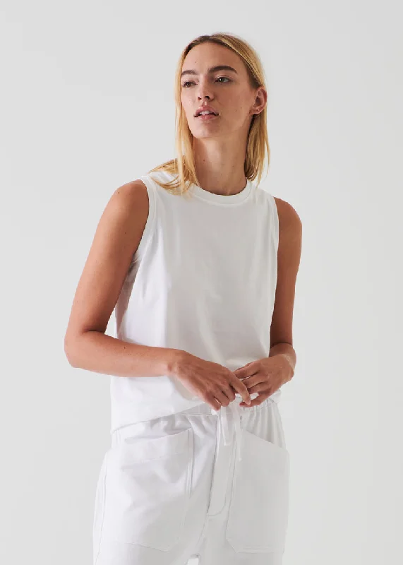 Simple Casual Feeling Simple Casual Feeling Pima Cotton Stretch Boyfriend Tank W959C15N Simple Casual Feeling Simple Casual Feeling Pima Cotton Stretch Boyfriend Tank W959C15N