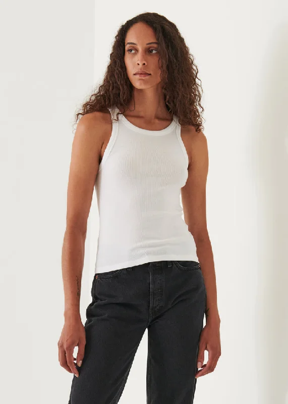 Casual And Relaxed Style Casual And Relaxed Style Pima Cotton Stretch High Crew Rib Tank W954C12 Casual And Relaxed Style Casual And Relaxed Style Pima Cotton Stretch High Crew Rib Tank W954C12
