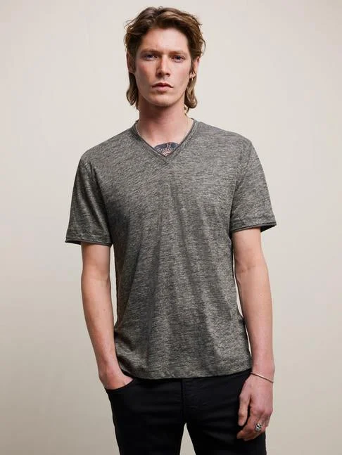 Simple Cotton Style Simple Cotton Style WOOSTER LINEN V-NECK SHORT SLEEVE T SHIRT K3524Y1-BXL12 Simple Cotton Style Simple Cotton Style WOOSTER LINEN V-NECK SHORT SLEEVE T SHIRT K3524Y1-BXL12